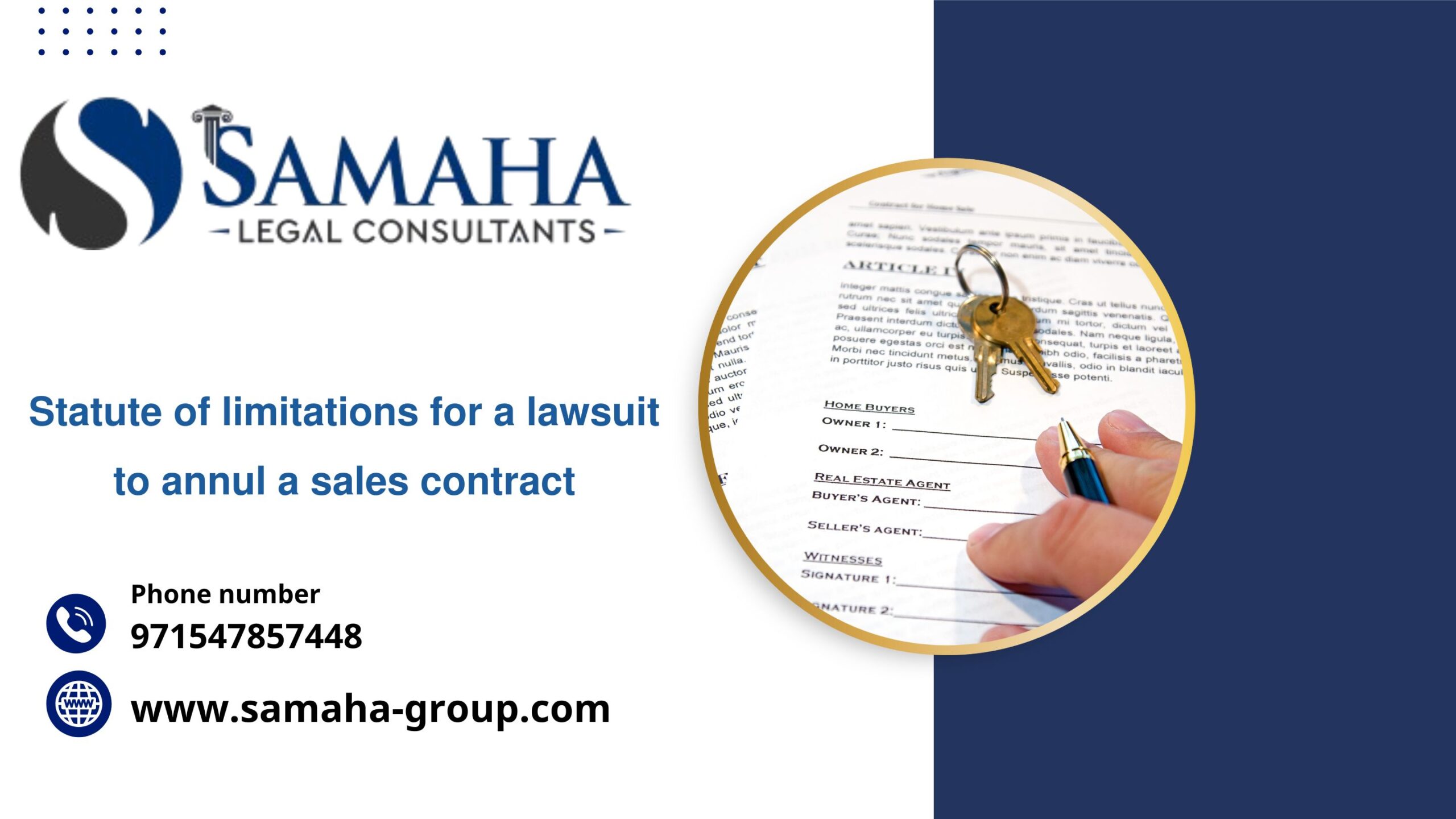 Statute of limitations for a lawsuit to annul a sales contract