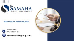 When can an appeal be filed