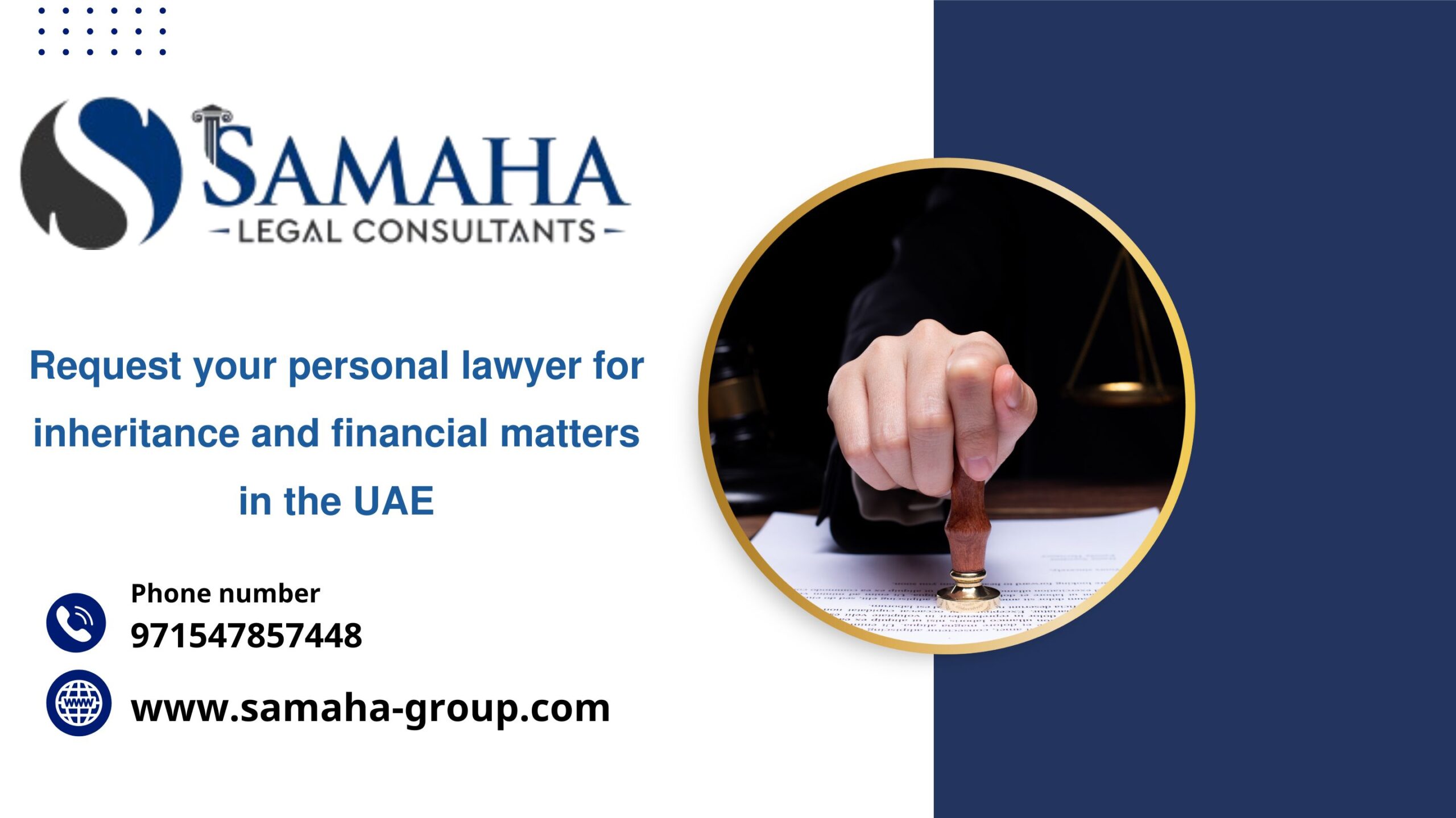 Request your personal lawyer for inheritance and financial matters in the UAE