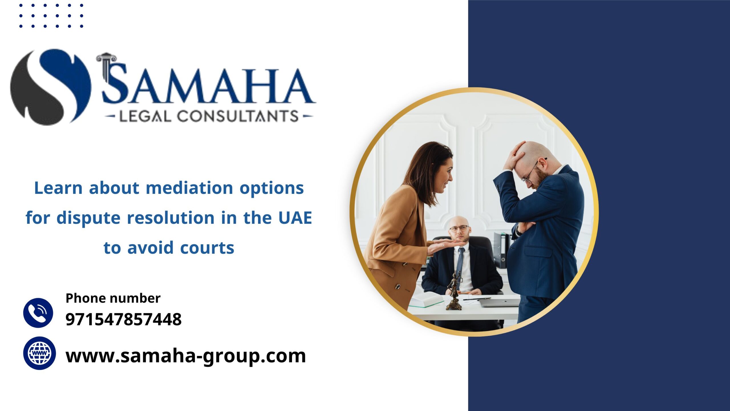 Learn about mediation options for dispute resolution in the UAE to avoid courts