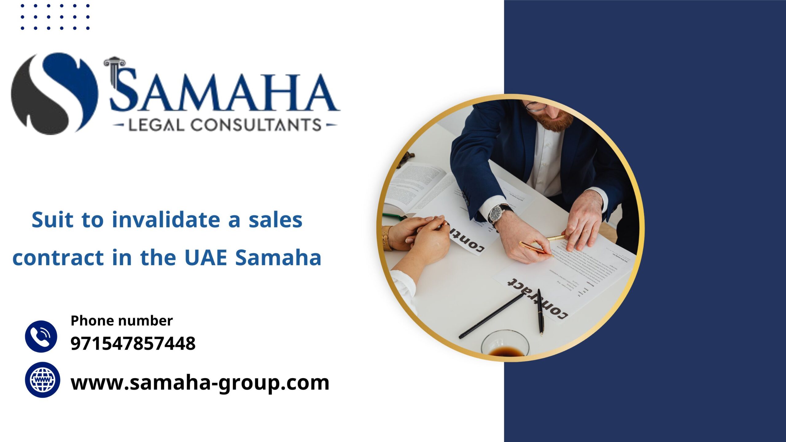Suit to invalidate a sales contract in the UAE Samaha
