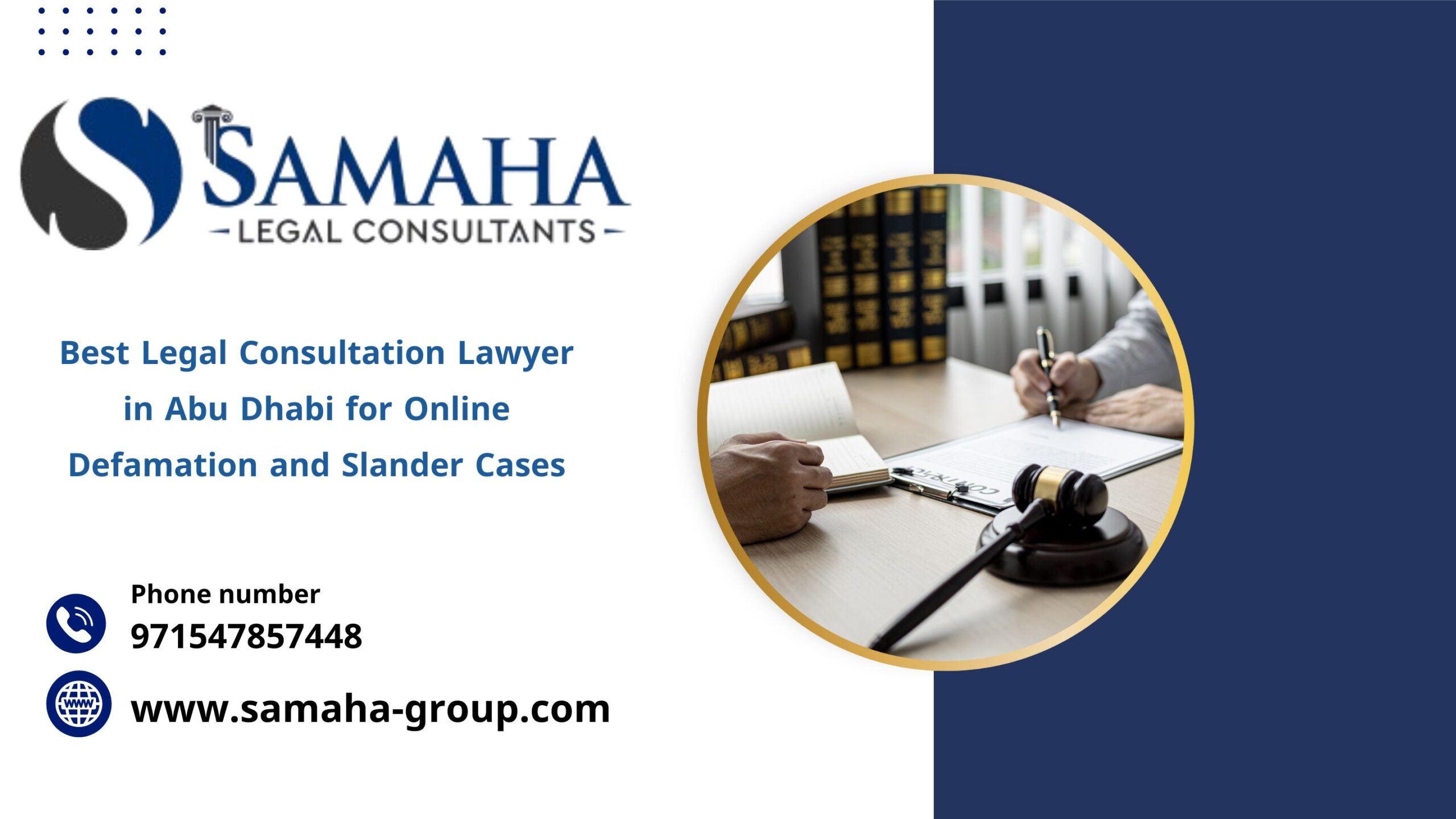 Best Legal Consultation Lawyer in Abu Dhabi for Online Defamation and Slander Cases