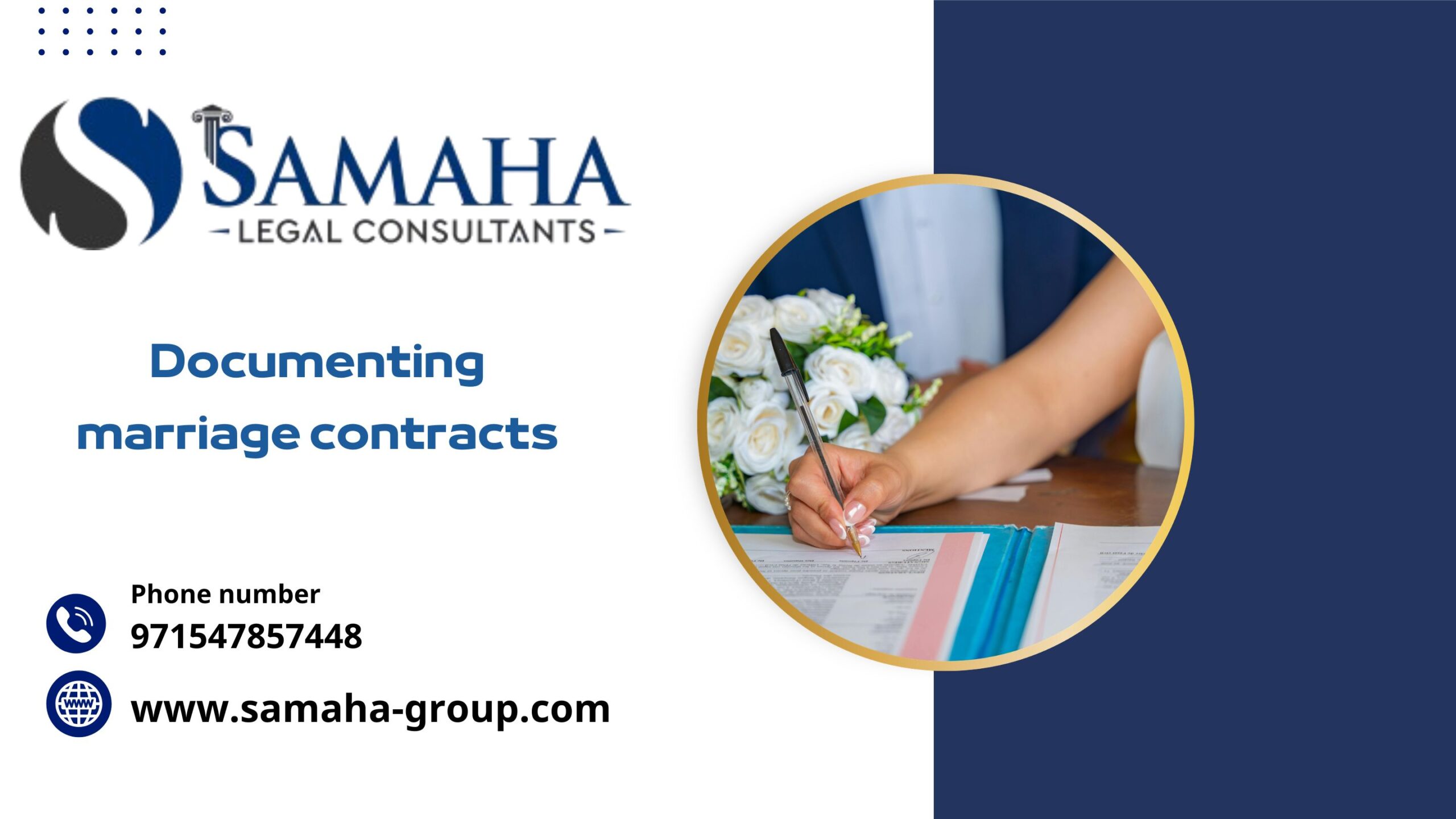 Documenting marriage contracts